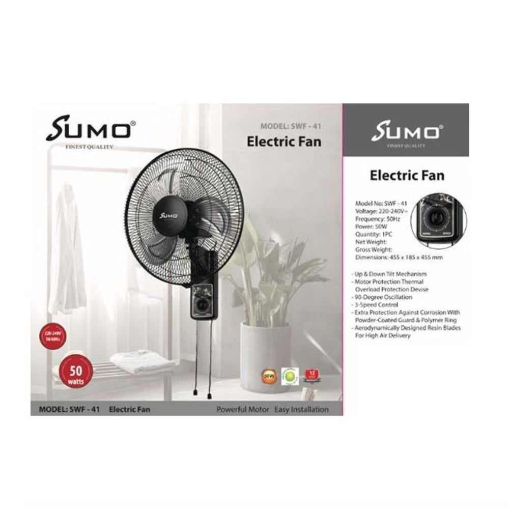 Sumo Wall Fan Model- SWF-41 Sumo Wall Fan Model- SWF-41